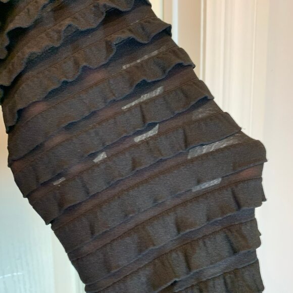 Frank Lyman Design Black Tiered Dress – Size 8 / Medium, Elegant & Textured - Picture 5 of 5